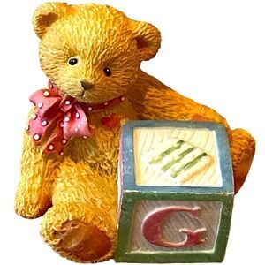 Vintage 1995 Priscilla Hillman G Alphabet Bear Cherished Teddies